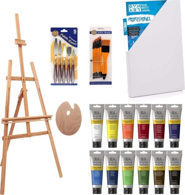 Galeria Şövaleli Master Akrilik Boya Seti 120 ml 12li 50x70 cm - Image 1