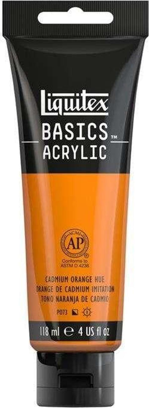 Liquitex Basics Akrilik Boya 118 ml Cadmium Orange Hue 720 - Image 1