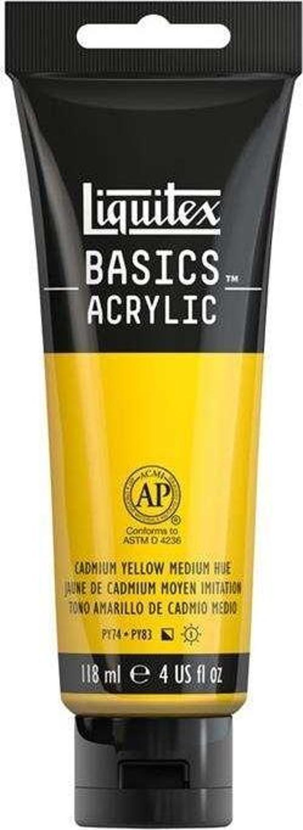 Liquitex Basics Akrilik Boya 118 ml Cadmium Yellow Medium Hue 161 - Image 1