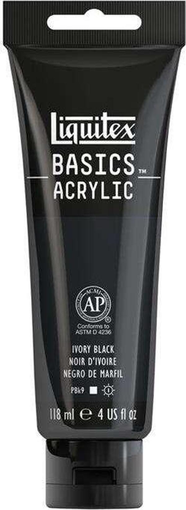 Liquitex Basics Akrilik Boya 118 ml Ivory Black 244 - Image 1