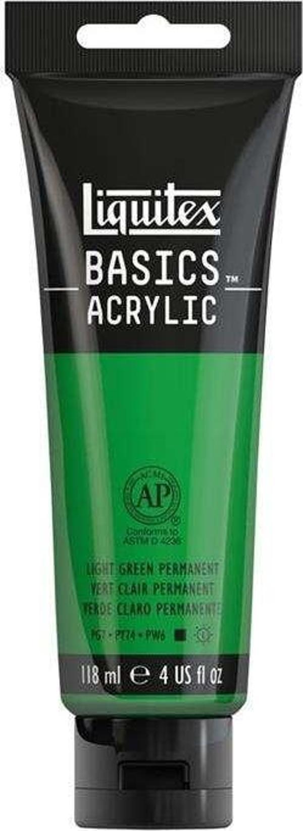 Liquitex Basics Akrilik Boya 118 ml Light Green Permanent 312 - Image 1