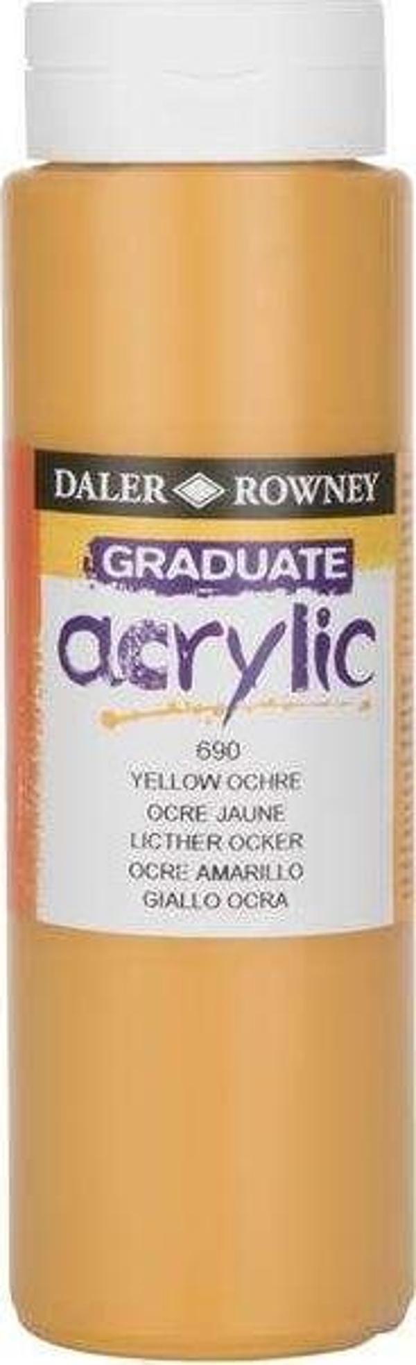 Daler Rowney Graduate Akrilik Boya 500 ml Yellow Ochre 690 - Image 1