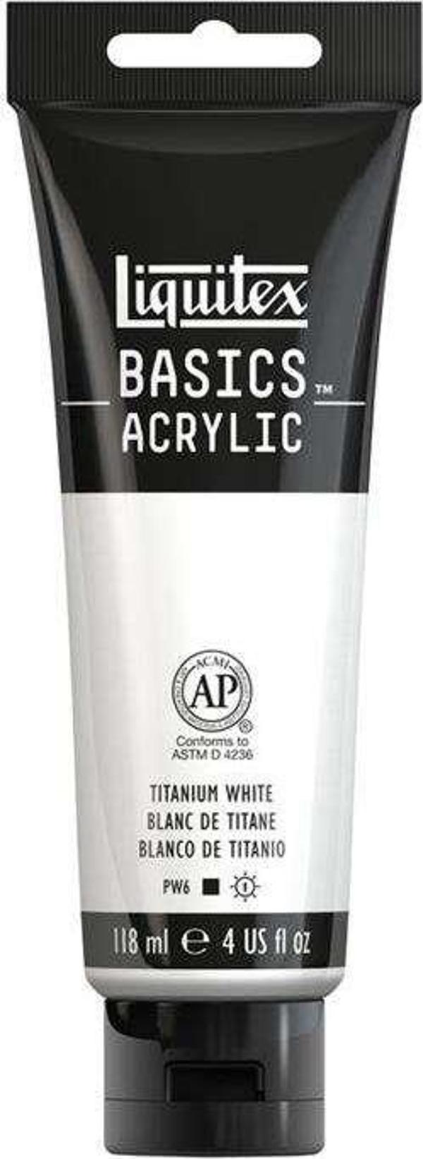 Liquitex Basics Akrilik Boya 118 ml Titanium White 432 - Image 1