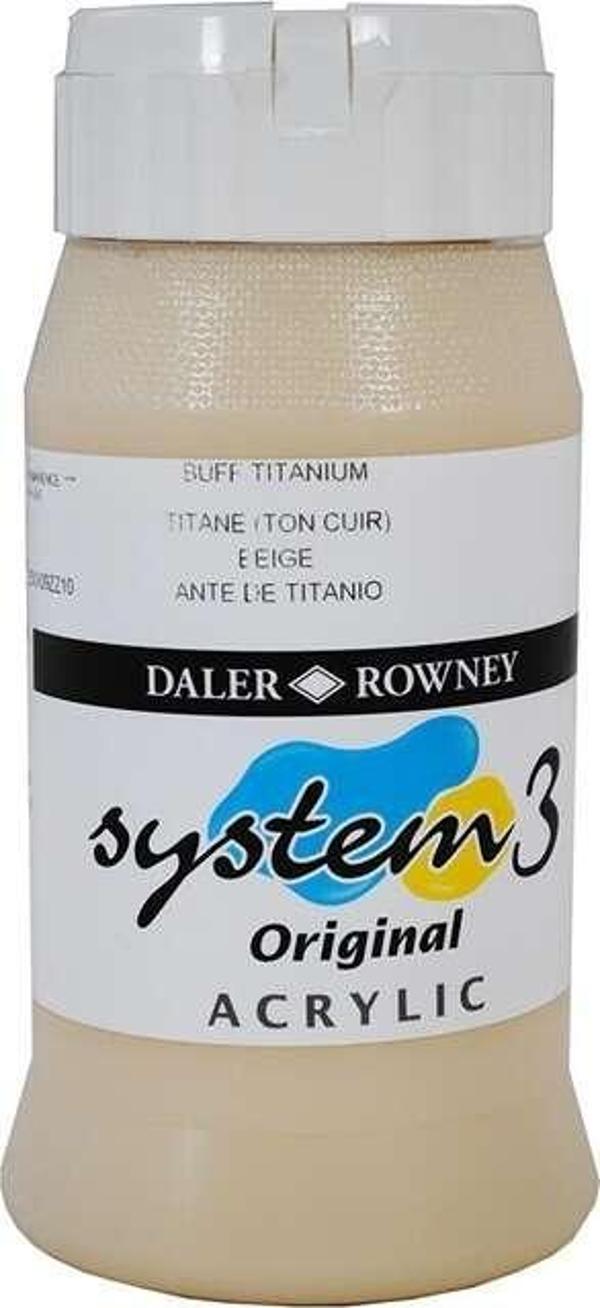 Daler Rowney System3 Akrilik Boya 500 ml Buff Titanium 24 - Image 1