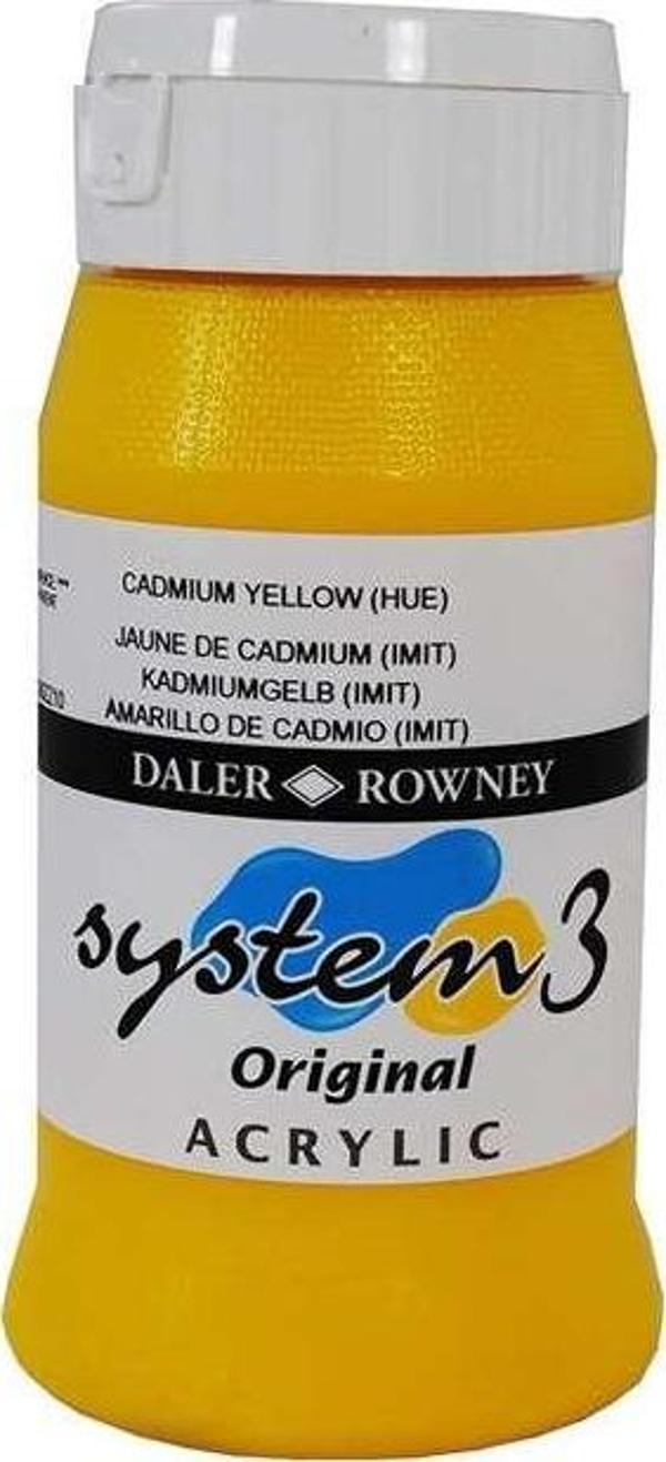 Daler Rowney System3 Akrilik Boya 500 ml Cadmium Yellow Hue 620 - Image 1