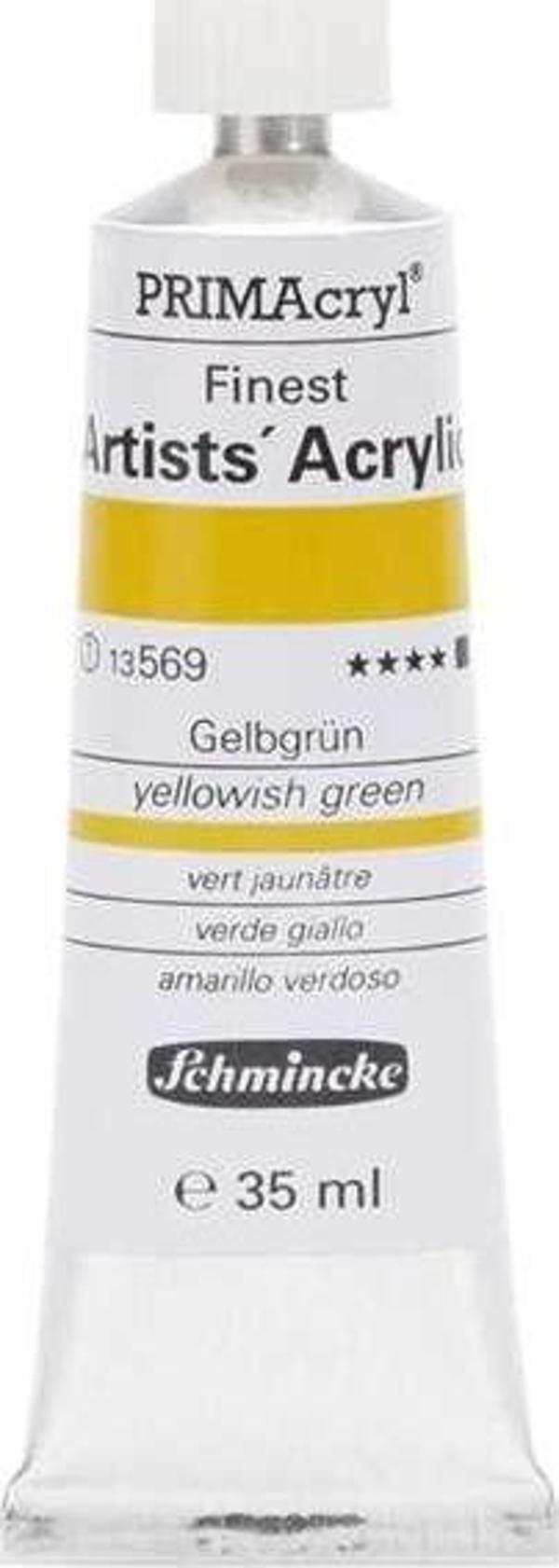 Schmincke PRİMAcryl Artist Akrilik Boya 35 ml Seri 1 Yellowish Green 569 - Image 1