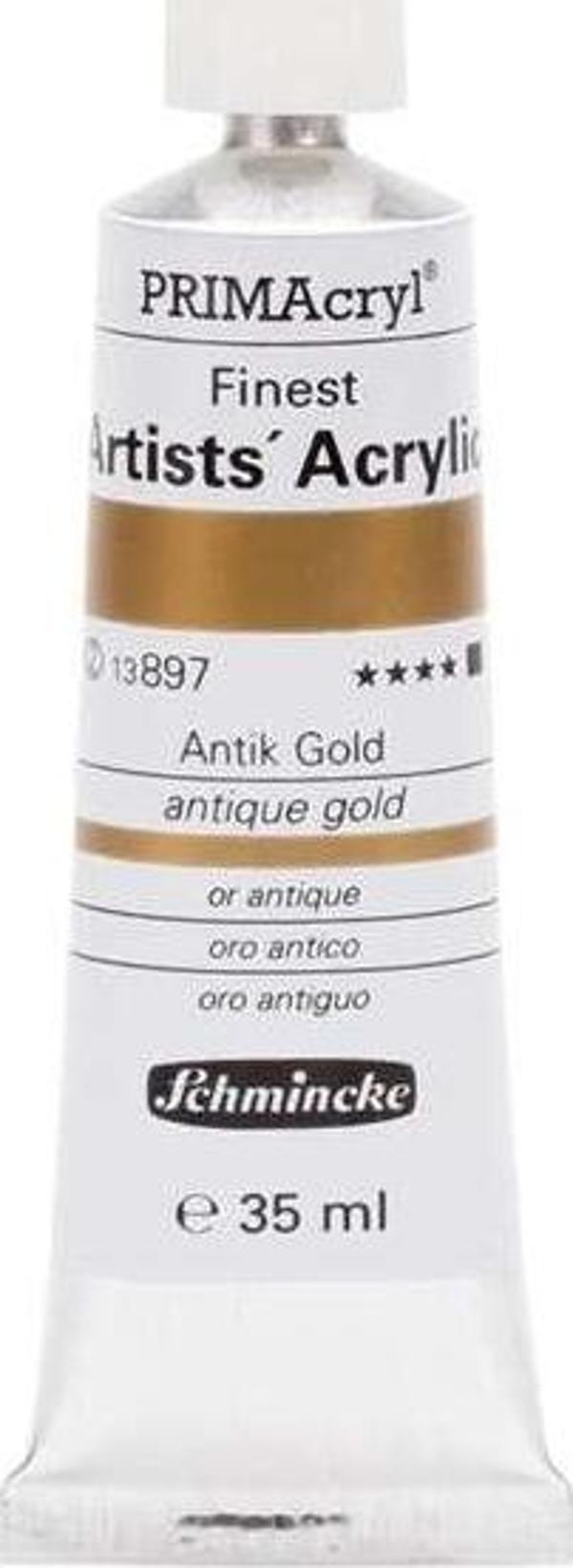 Schmincke PRİMAcryl Artist Akrilik Boya 35 ml Seri 2 Antique Gold 897 - Image 1