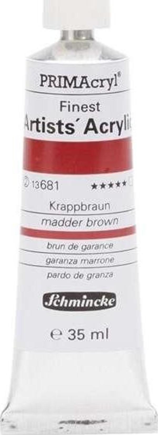 Schmincke PRİMAcryl Artist Akrilik Boya 35 ml Seri 2 Madder BrownN 681 - Image 1