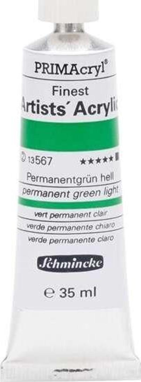PRİMAcryl Artist 35 ml Seri 2 Akrilik Boya-Permanent Green Light - Image 1
