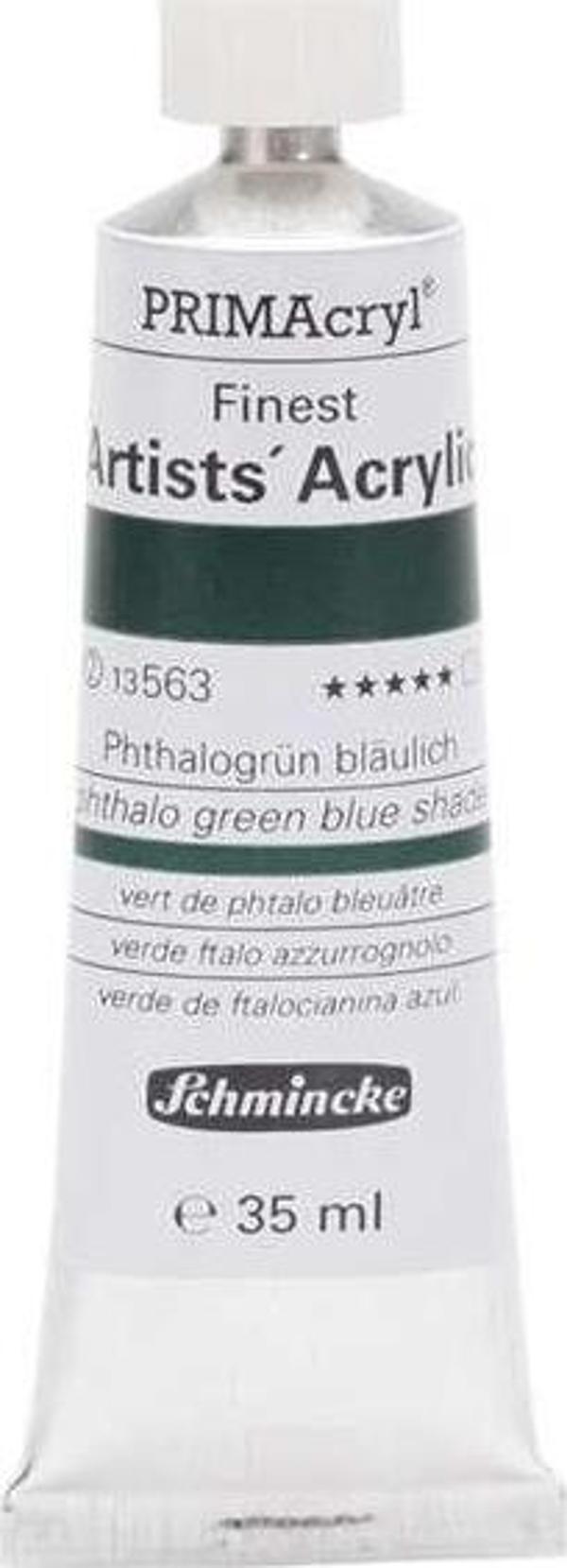 Schmincke PRİMAcryl Artist Akrilik Boya 35 ml Seri 2 Phthalo Green Blue Shade 563 - Image 1