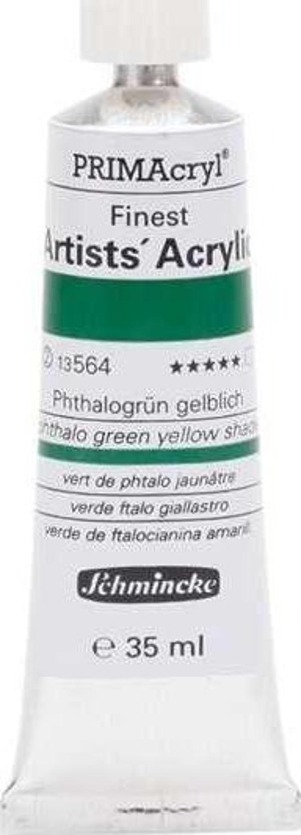 Schmincke PRİMAcryl Artist Akrilik Boya 35 ml Seri 2 Phthalo Green Yellow Shade 564 - Image 1