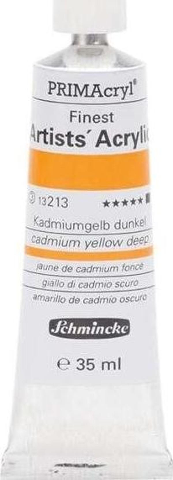 Schmincke Primacryl Akrilik Boya 35 ml Seri 3 213 Cadmium Yellow Deep - Image 1
