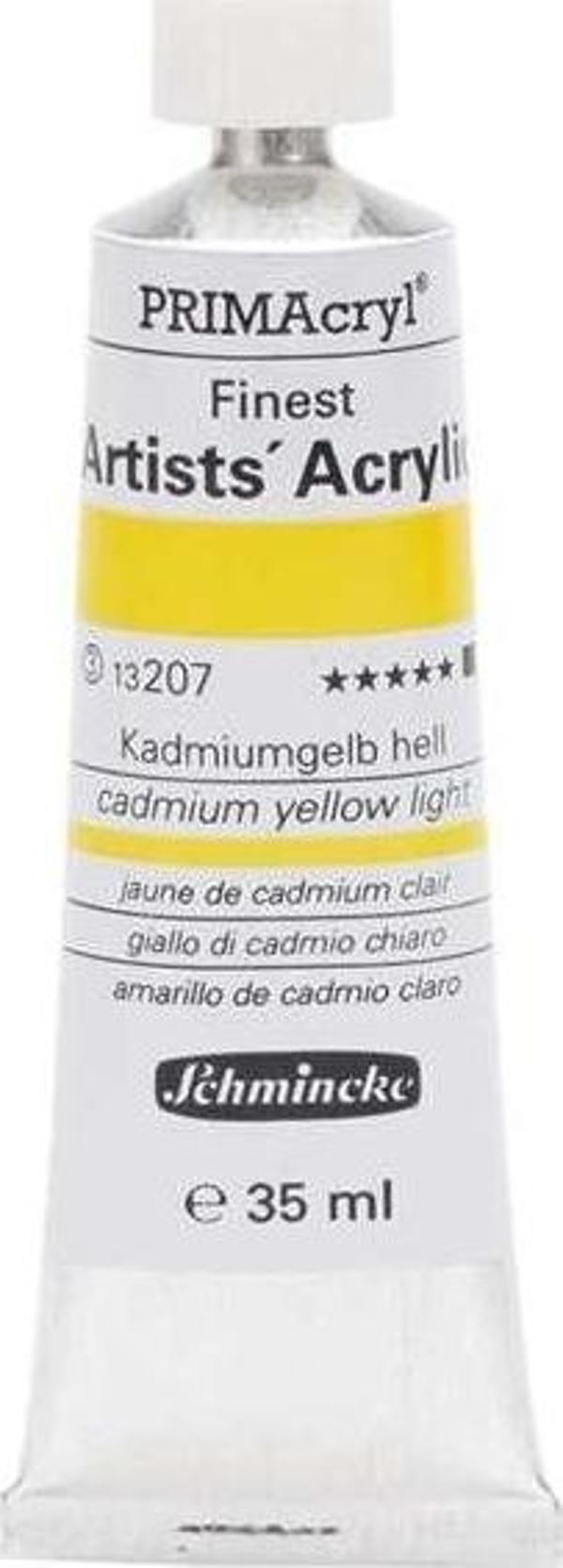 Schmincke PRİMAcryl Artist Akrilik Boya 35 ml Seri 3 Cadmium Yellow Light 207 - Image 1