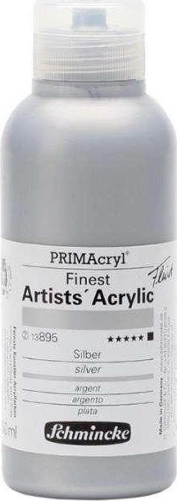 Schmincke PRİMAcryl Artist Akrilik Boya 250 ml Seri 2 Silver 895 - Image 1