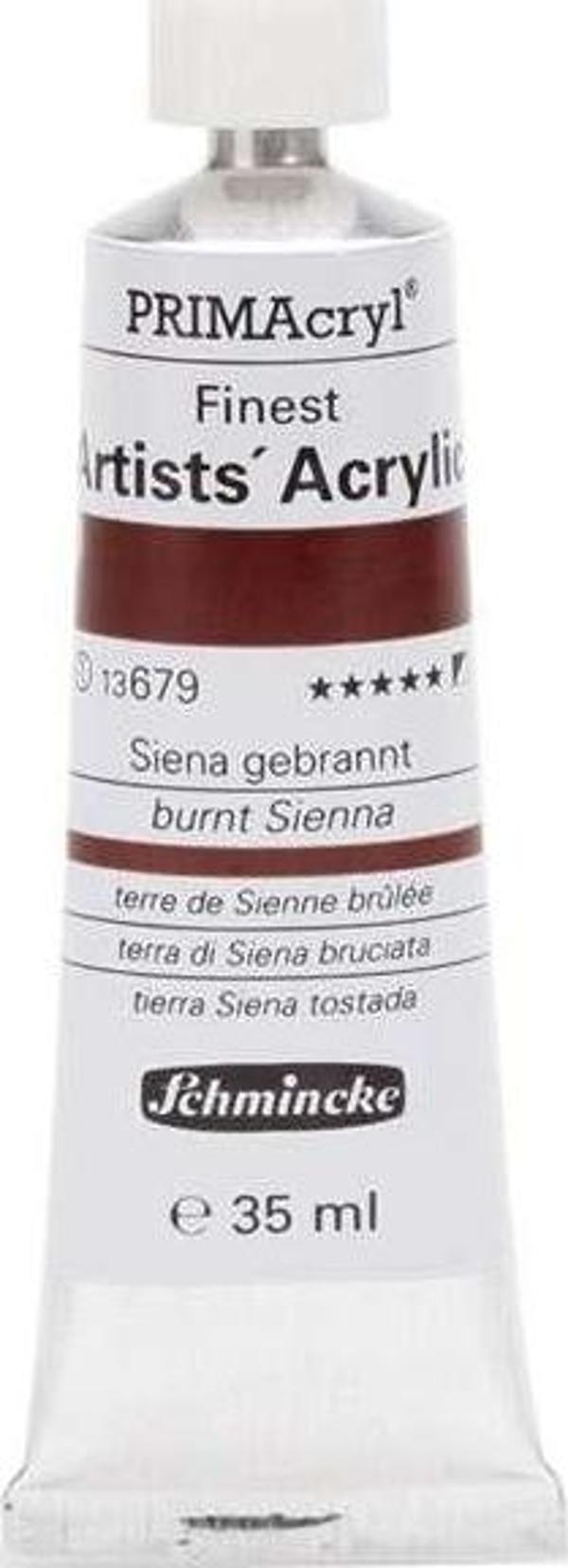 Schmincke PRİMAcryl Artist Akrilik Boya 35 ml Seri 1 Burnt Sienna 679 - Image 1
