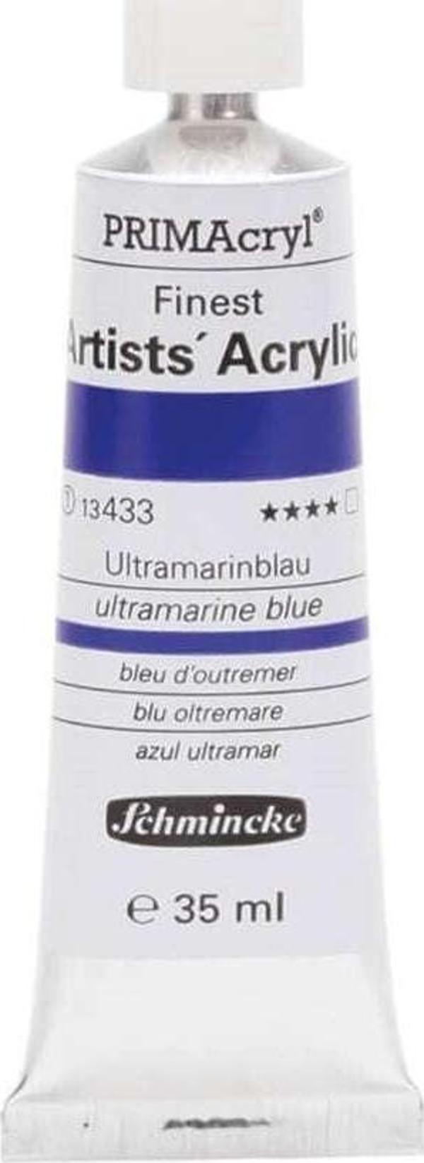 Schmincke PRIMAcryl Artists Profesyonel Akrilik Boya 35 ml Seri 1 Ultramarine Blue 13433 - Image 1