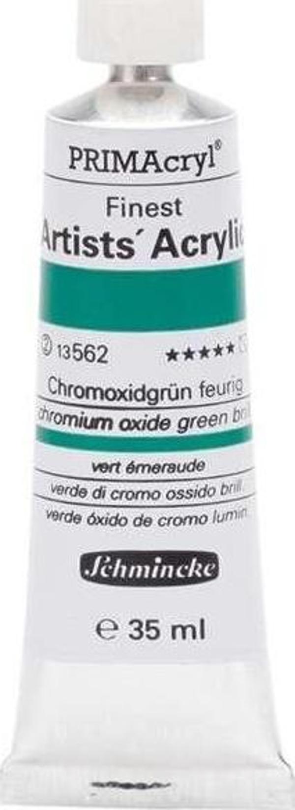 Schmincke PRIMAcryl Artists Profesyonel Akrilik Boya 35 ml Seri 2 Chromium Oxide Green Brillant 1356 - Image 1