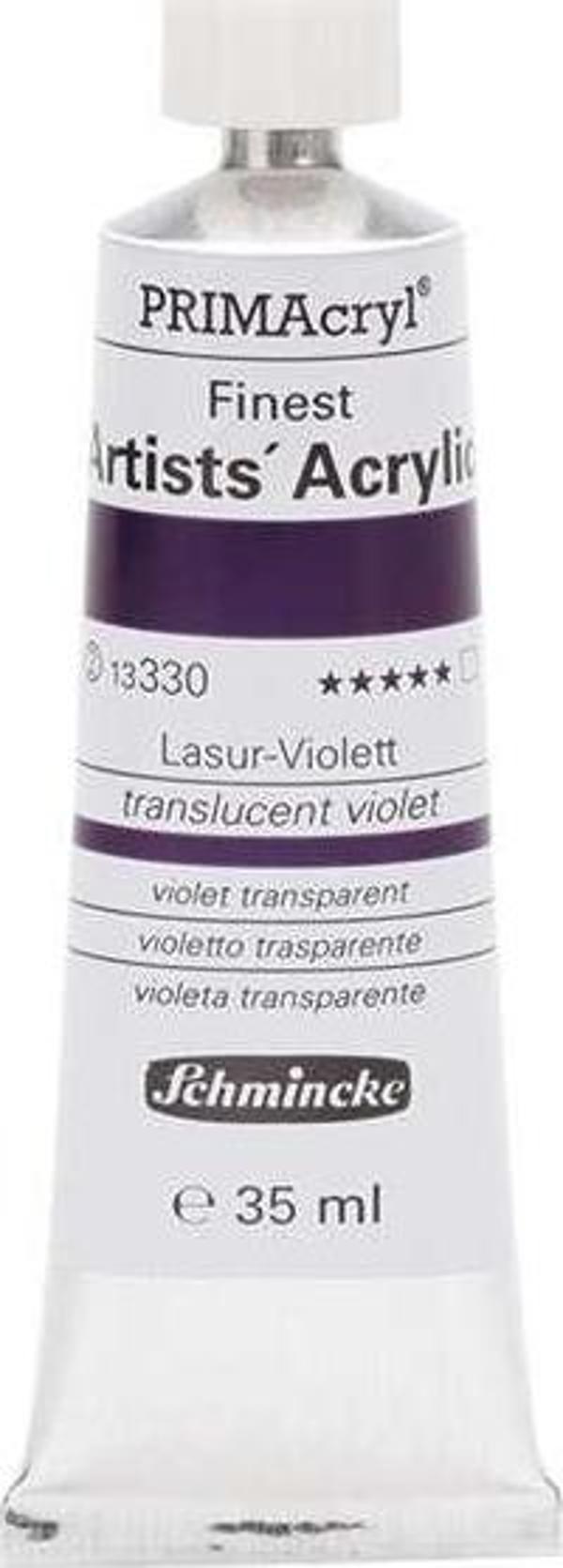 Schmincke PRIMAcryl Artists Profesyonel Akrilik Boya 35 ml Seri 2 Transparent Violet 13330 - Image 1