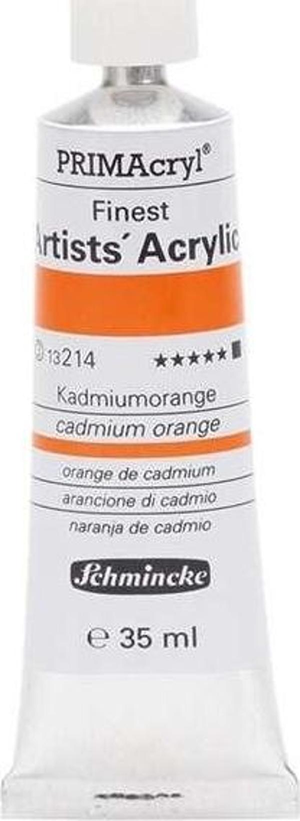 Schmincke PRIMAcryl Artists Profesyonel Akrilik Boya 35 ml Seri 3 Cadmium Orange 13214 - Image 1