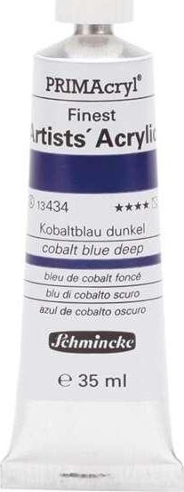 Schmincke PRIMAcryl Artists Profesyonel Akrilik Boya 35 ml Seri 4 Cobalt Blue Deep 13434 - Image 1