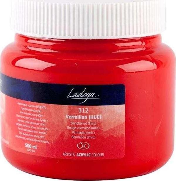 St. Petersburg Ladoga Akrilik Boya 500 ml Vermilion (Hue) 312 - Image 1