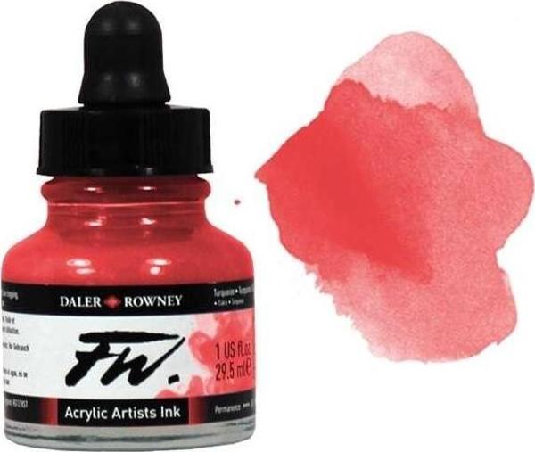 Daler Rowney FW Ink Likit Akrilik Mürekkep 29.5 ml Flame Red 2764 - Image 1