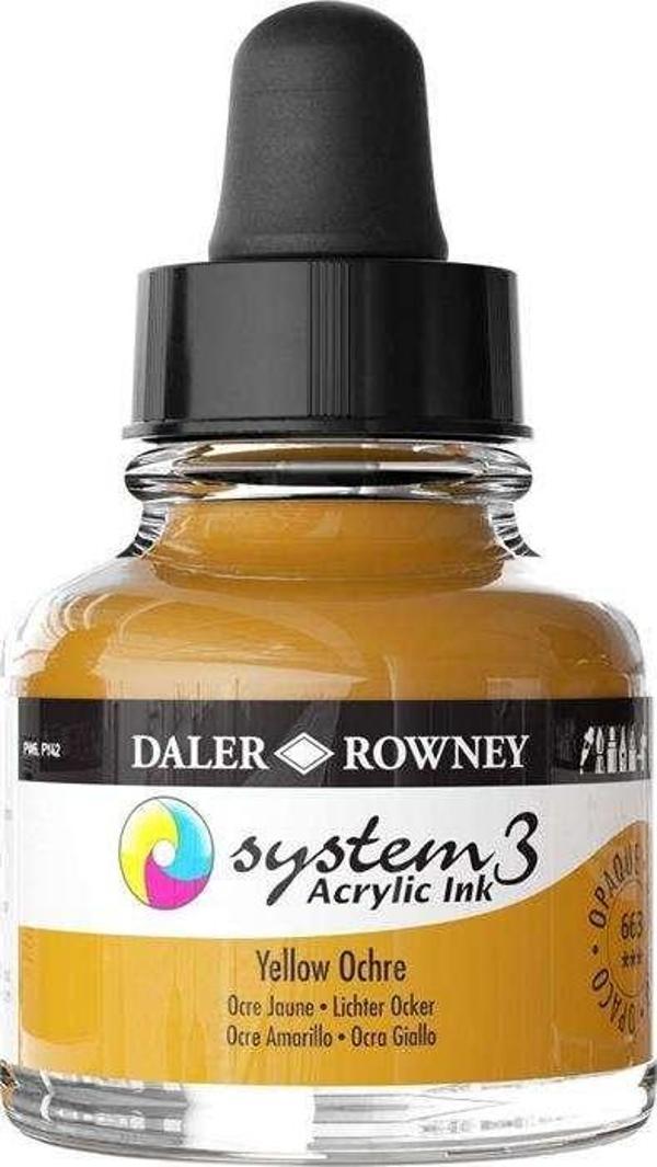 Daler Rowney System3 Akrilik Mürekkep Boya 29.5 ml Yellow Ochre - Image 1