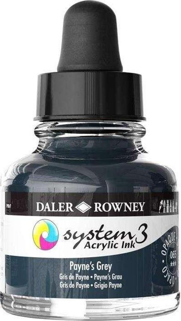 Daler Rowney System3 Ink Akrilik Mürekkep 29.5 ml Paynes Grey - Image 1