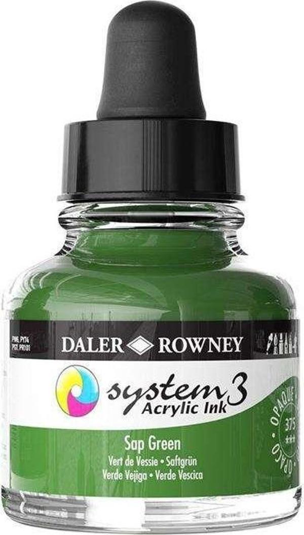 Daler Rowney System3 Sıvı Akrilik Mürekkep Boya 29.5 ml Sap Green 375 - Image 1