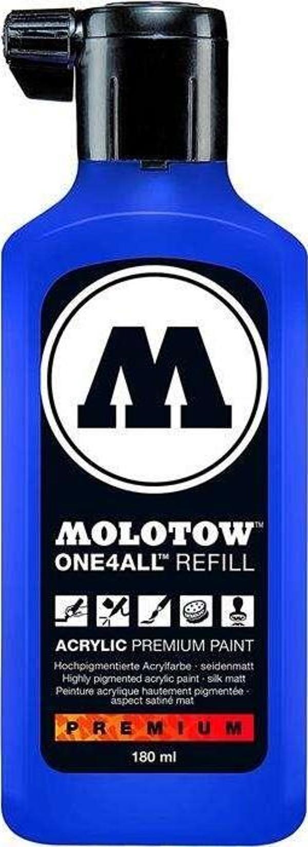 Molotow One4All Akrilik Mürekkep Refill 180 ml True Blue 204 - Image 1