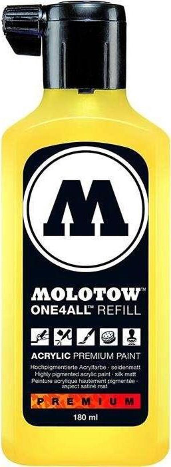Molotow One4All Akrilik Mürekkep Refill 180 ml Zinc Yellow 6 - Image 1