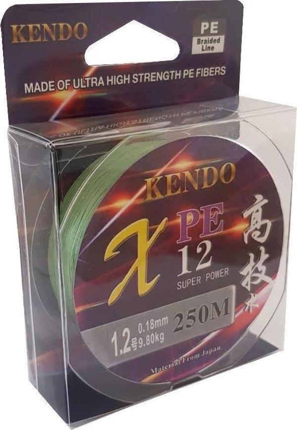 Kendo 12 Pe 250 Mt Dark Green Örgü İp 0,18mm - Image 1