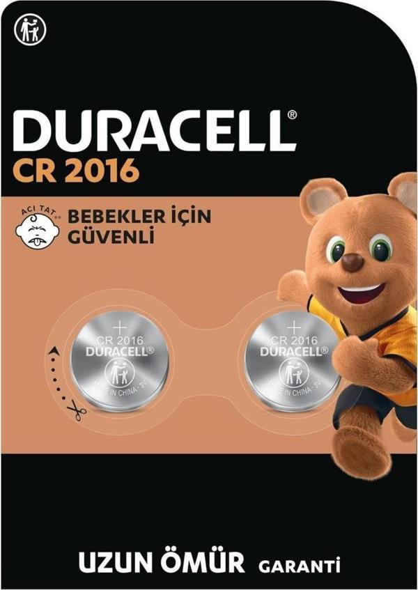 Duracell Düğme Pil 2016 2'li - 3 Volt - Image 1