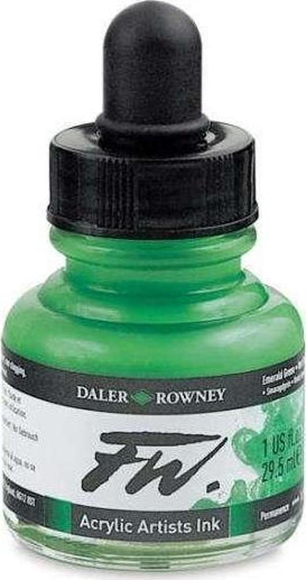 Daler Rowney Fw Akrylic Mürekkep Emerald Green 29.5 ml 335 - Image 1