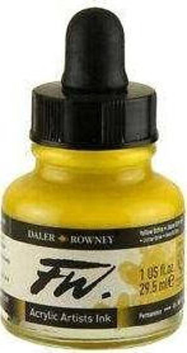 Daler Rowney Fw Akrylic Mürekkep Yellow Ochre 29.5 ml 663 - Image 1