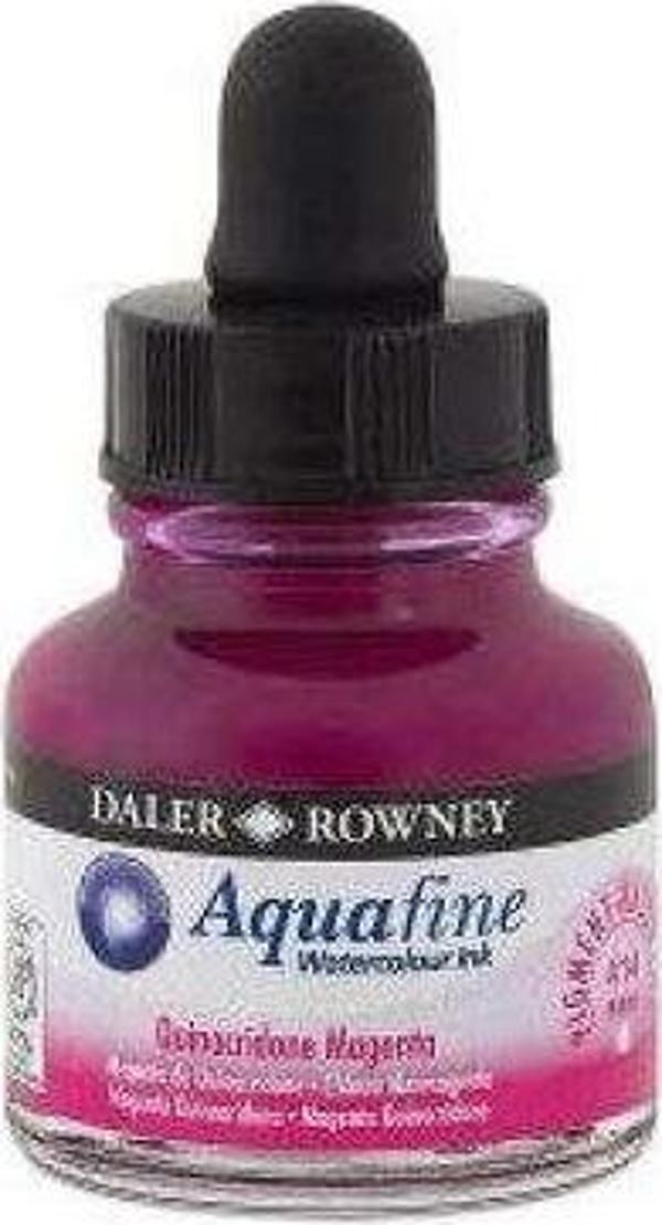 Daler Rowney Aquafine Ink 29.5 ml Sulu Boya Mürekkebi Quinacridone Magenta 414 - Image 1