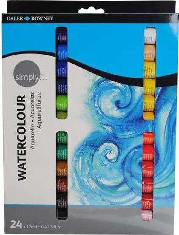 Daler Rowney Simply Sulu Boya Seti 24x12 ml - Image 1