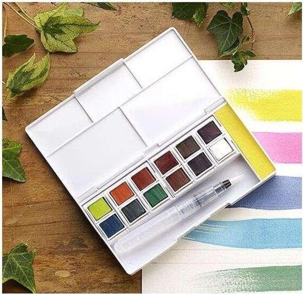 Derwent Inktense Yarım Tablet 12’li Sulu Boya Seti - Image 1