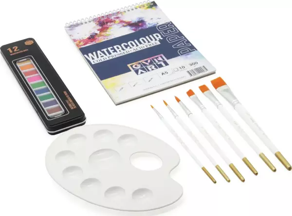 Gvn Art Tablet Suluboya Seti 12 Renk A5 - Image 1