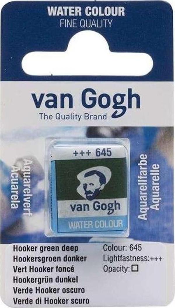 Talens Van Gogh Yarım Tablet Sulu Boya Hooker Green Deep 645 - Image 1
