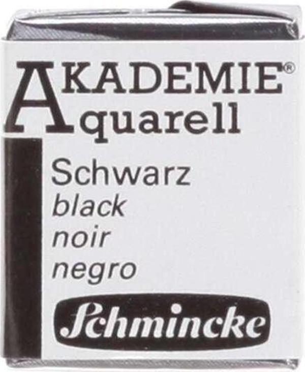 Schmincke Akademie Yarım Tablet Sulu Boya Black - Image 1
