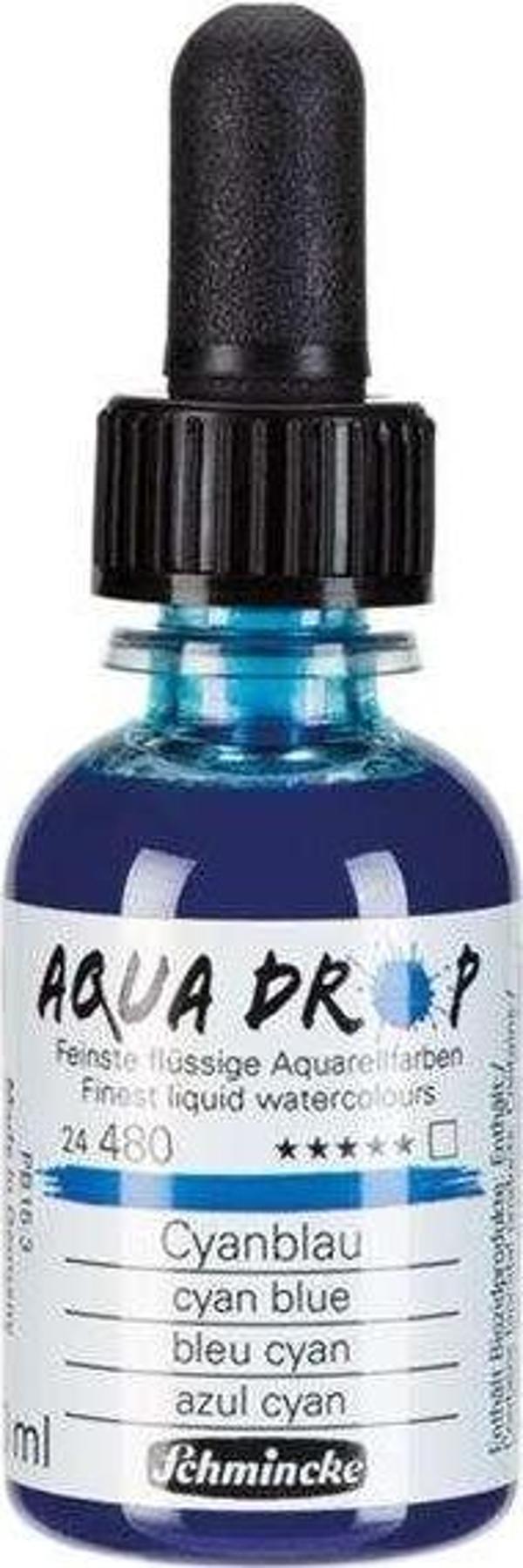 Schmincke Aqua Drop Sıvı Sulu Boya 30 ml Cyan Blue - Image 1