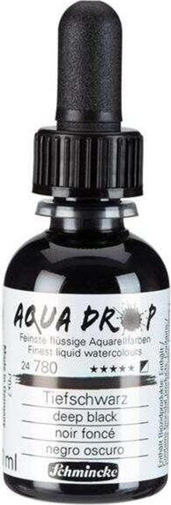 Schmincke Aqua Drop Sıvı Sulu Boya 30 ml Deep Black - Image 1