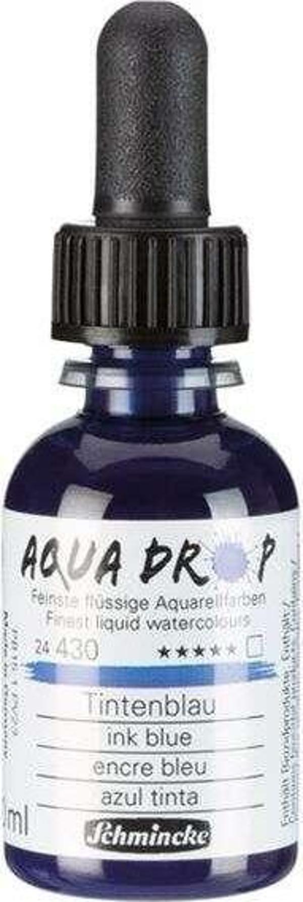 Schmincke Aqua Drop Sıvı Sulu Boya 30 ml Ink Blue - Image 1