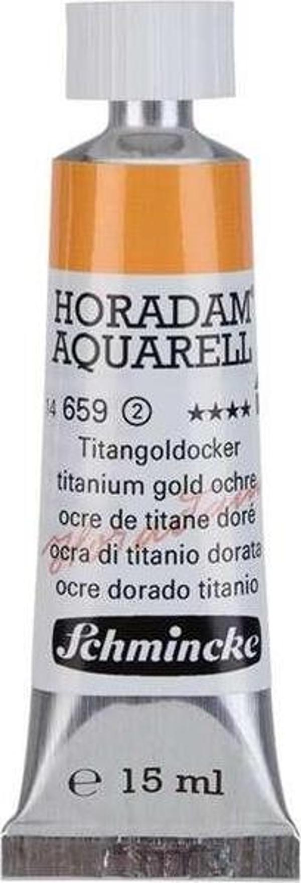 Schmincke Horadam Tüp Sulu Boya 15 ml Seri 2 Titanium Gold Ochre 659 - Image 1