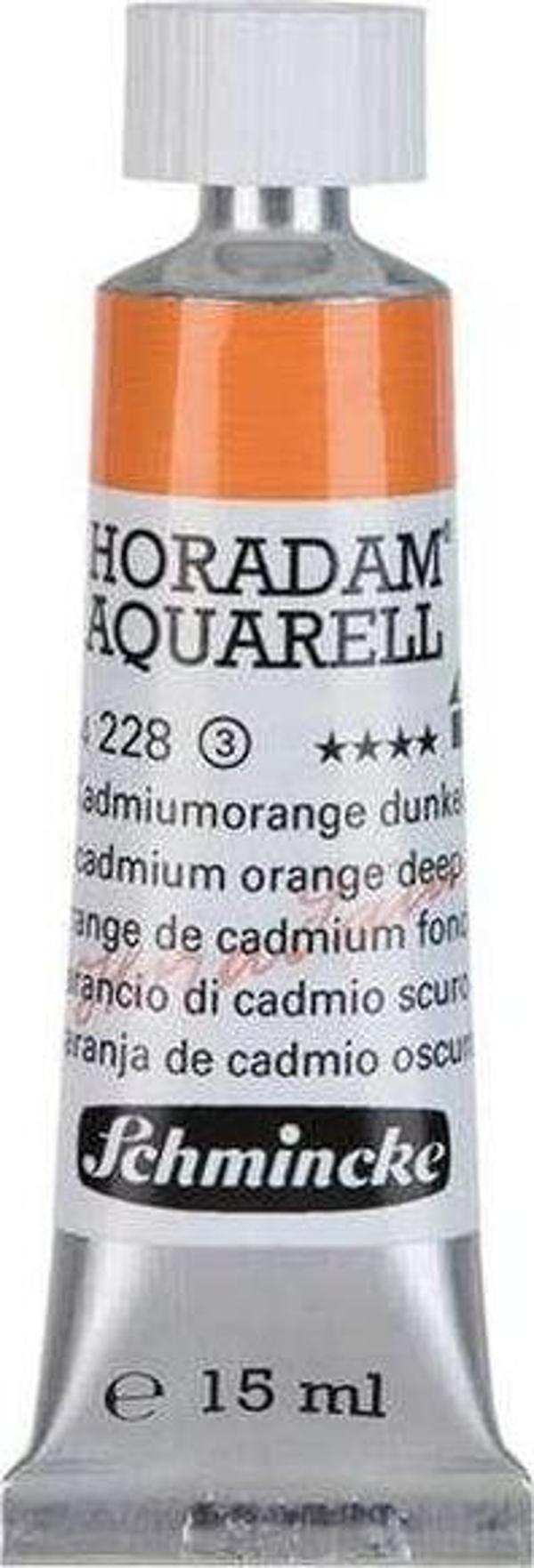 Schmincke Horadam Tüp Sulu Boya 15 ml Seri 3 Cadmium Orange Deep 228 - Image 1