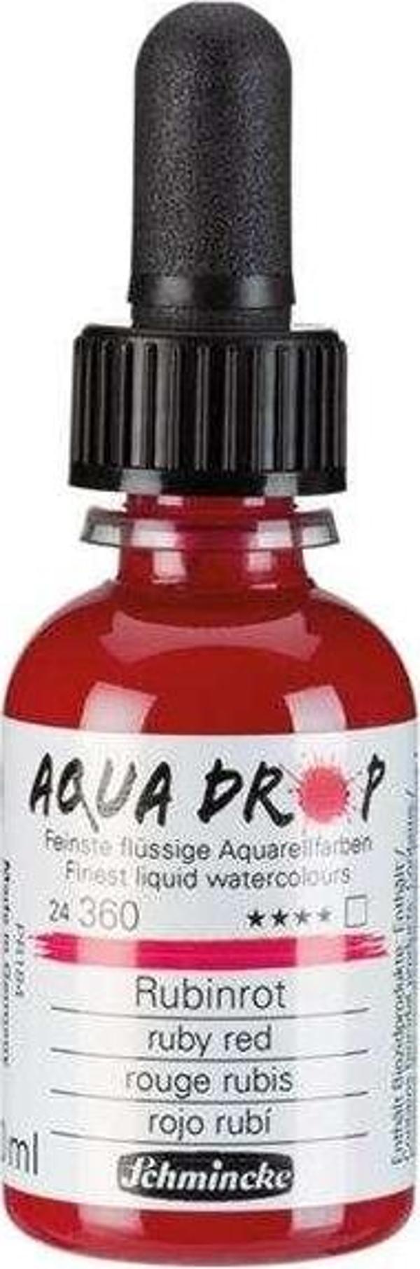 Schmincke Aqua Drop Sıvı Sulu Boya 30 ml Ruby Red - Image 1