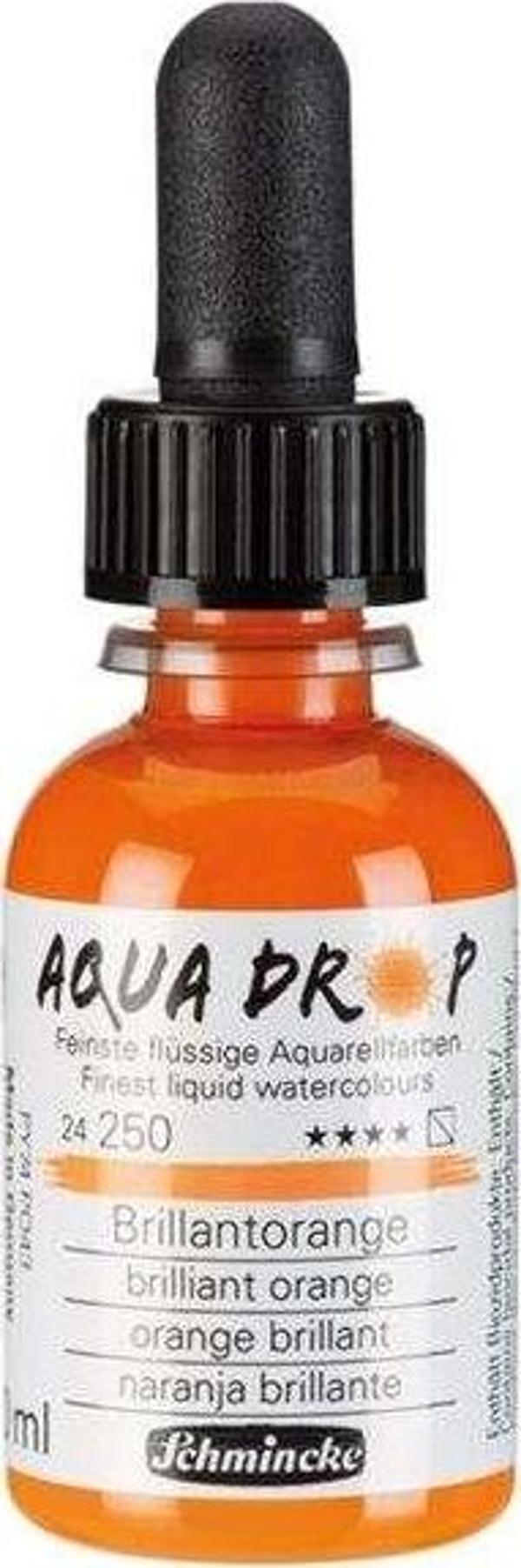 Schmincke Aqua Drop Sıvı Suluboya 30 ml Brillant Orange 24250 - Image 1