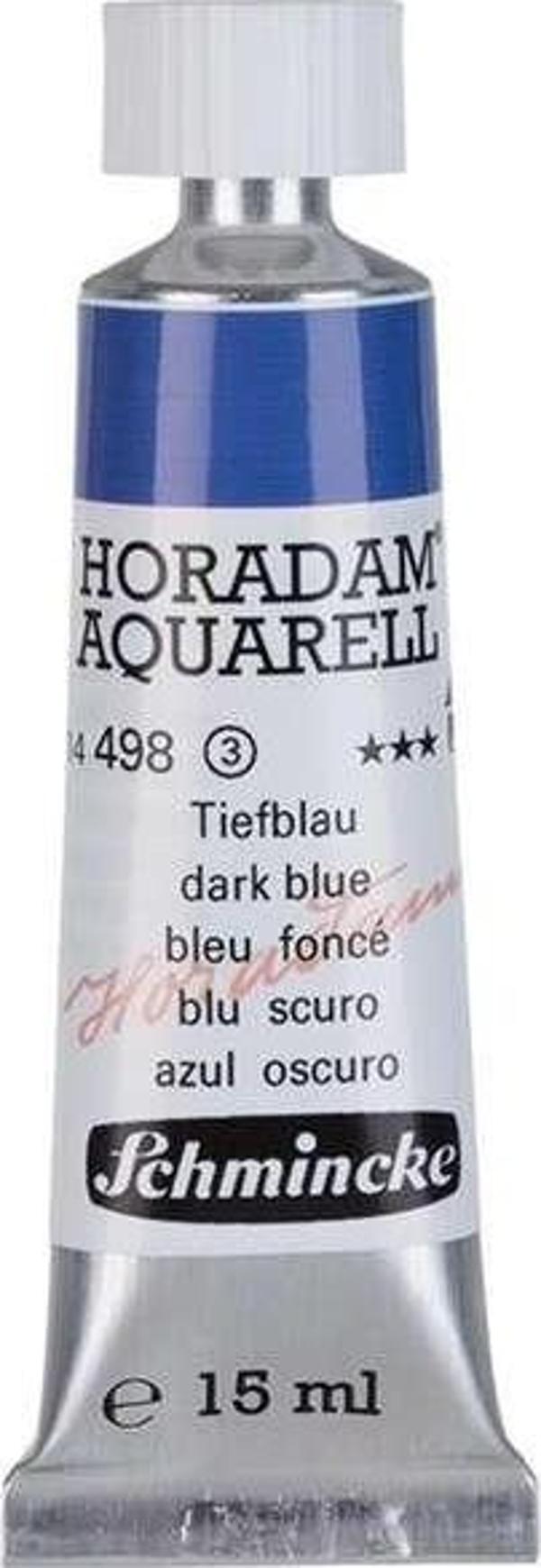 Schmincke Horadam Tüp Sulu Boya 15 ml Seri 3 Dark Blue 498 - Image 1