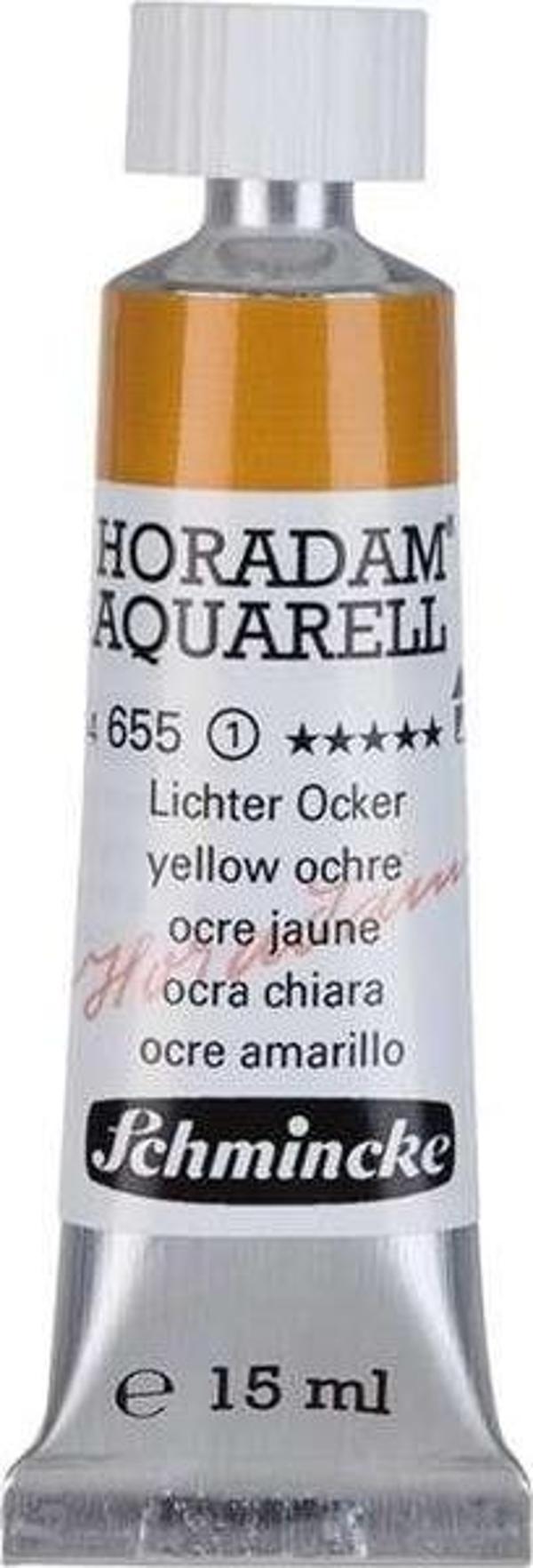 Schmincke Horadam Aquarell Sulu Boya 15 ml Seri 1 N655 Yellow Ochre - Image 1